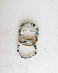 Tree Agate & Sandalwood Bracelet