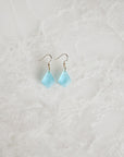 Aqua Sea Glass Earrings