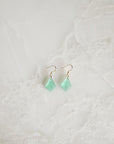 Emerald Sea Glass Earrings