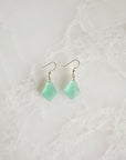 Emerald Sea Glass Earrings