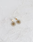 Brass Sunburst Earrings