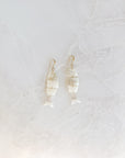 Vintage Mother of Pearl Carved FIsh Earrings