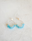 Bright Aqua Glass Earrings