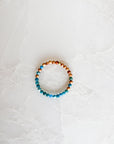 Blue Apatite and Cedar Bracelet