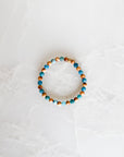 Blue Apatite and Cedar Bracelet